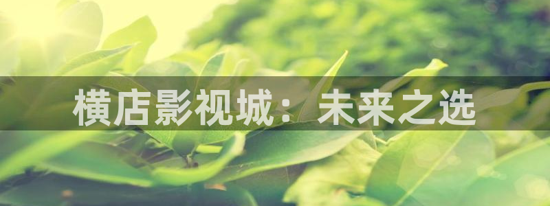 九九在线观看精品国产：横店影视城：未来之选